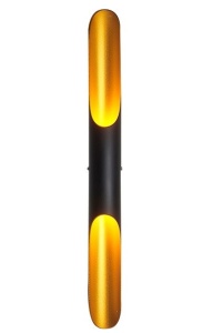 APLICA TUBA BLACK/GOLD AP299-1W, 19x60 cm, NEGRU SI AURIU, DIN METAL, STIL MODERN, TU