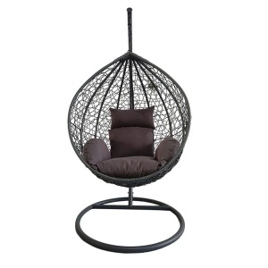 BALANSOAR ANTRACIT, CU PERNE MARO, CONFECTIONAT DIN METAL SI PERNE DE TEXTIL, IDEAL PENTRU TERASE/GRADINA SAU BALCON, STIL MODERN
