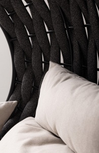 BALANSOAR DE GRADINA/TERASA GALAPAGOS, BEJ/NEGRU, CONFECRTIONAT DIN OTEL, TEXTIL SI POLIESTER, STIL MODERN - Img 4