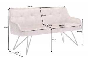 BANCA 160CM, EUPHORIA, CATIFEA GRI/CHAMPAGNE, COD 43126, STIL MODERN - Img 7