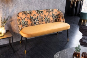 BANCUTA BOUTIQUE, DIN CATIFEA SI METAL 130CM, CGALBEN, ARTIM GROUP SELECTION