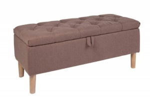 BANCUTA, CASTLE 100CM, COD 40409, DIN LEMN SI TEXTIL, STIL RUSTIC - Img 6