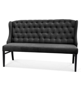 BANCUTA/SOFA ROYAL CHESTERFIELD, NEGRU/NEGRU, STIL CLASIC