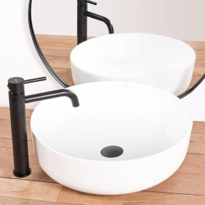 BATERIE REA GUSTO, HIGH, NEGRU, DESIGN MODERN, MONTAJ PE BLAT, CALITATE SUPERIOARA, REA - Img 2