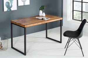 BIROU 118CM, DIN LEMN MASIV, FUSION, DESIGN VINTAGE/INDUSTRIAL