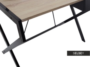 BIROU MODERN DESIGNO NEGRU/NATURAL DIN METAL SI MDF - Img 6