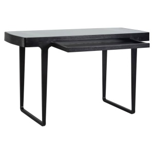 BIROU MONFORT, TRANSPARENT/NEGRU, 130 CM, DIN FURNIR DE FRASIN SI STICLA SECURIZATA, STIL MODERN, B2 - Img 6