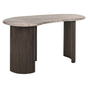 BIROU RASHFORD BLUSH 213522, CONFECTIONAT DIN MARMURA, MDF SI OTEL INOXIDABIL, CULOAREA MAROASPECT DE MARMURA, STIL MODERN