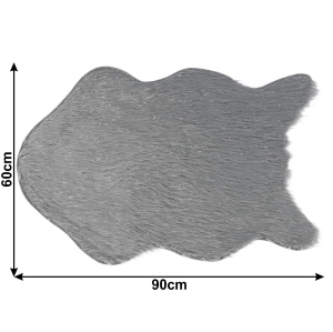 Blană artificială, gri/argint, 60x90, FOX TYP 2, 0000229948 - Img 2