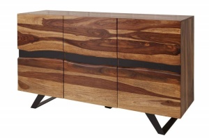 BUFET 150CM , AMAZONAS, LEMN MASIV SHEESHAM SI METAL, ARTIM GROUP - Img 6