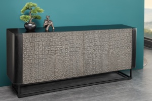 BUFET/ COMODA 177CM, DIN LEMN MASIV DE MANGO SI METAL, REALIZAT MANUAL, ARTIM GROUP SELECTION