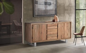 BUFET LIVING, 172CM, LEMN DE SALCAM SI METAL, REALIZAT MANUAL, ARTIM GROUP SELECTION