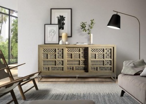 BUFET LIVING, ARTIM 1205, DIN LEMN DE MANGO, SCULPTAT MANUAL, ARTIM GROUP SELECTION