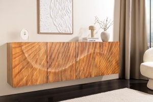 BUFET LIVING SUSPENDAT, SCORPION 180CM, LEMN DE MANGO, 3D, CULOARE NATUR/MARO, ARTIM GROUP SELECTION
