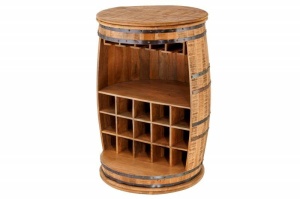 BUFET PENTRU STICLE 90CM, BODEGA, COD 42378, DIN LEMN DE MANGO, STIL INDUSTRIAL - Img 5