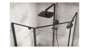 CABINA DE DUS REA DIAMOND, 80x80CM, NEGRU MAT, DIN STICLA, FARA CADITA, CALITATE SUPERIOARA - Img 5