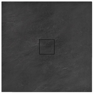CADITA DE DUS REA STONE, 90x90 CM, NEGRU, DIN ACRIL, CALITATE SUPERIOARA