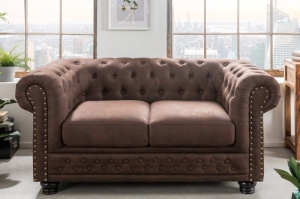 CANAPEA 2 LOCURI, CHESTERFIELD II 150CM, CULOARE MARO, DESIGN VINTAGE, ARTIM GROUP SELECTION