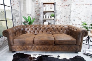 CANAPEA 3 LOCURI 205CM, CHESTERFIELD COD 17382, DE CALITATE SUPERIOARA - Img 2