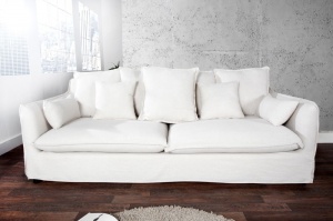 CANAPEA ALBA DIN MATERIAL TEXTIL SVAMP STIL MODERN B2 - Img 3