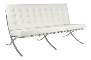 CANAPEA ALBA DIN PIELE NATURALA BARCELON PRESTIGE PLUS STIL MODERN B2