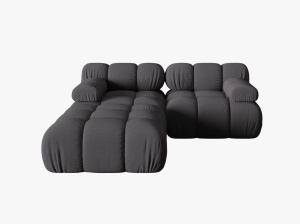 CANAPEA/COLTAR MODULAR BELLIS, 3 LOCURI, 188 CM, ESPRESSO 15, TAPITERIE DIN CATIFEA 3D, DESIGN DEOSEBIT