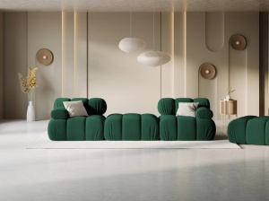 CANAPEA/COLTAR MODULAR BELLIS, 3 LOCURI, 188 CM, VERDE 38, TAPITERIE DIN CATIFEA, DESIGN DEOSEBIT
