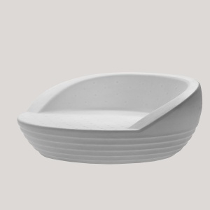 CANAPEA CU LED, EXTERIOR/INTERIOR, CONFECTIONATA DIN POLIETILENA, ALBA, CU CABLU DE ALIMENTARE - Img 2