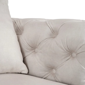 CANAPEA DEOSEBITA 2 LOCURI, ARTIM MEBLE, MATERIAL TEXTIL( CATIFEA) SI SUPORT METALIC, CULOARE CREM/AURIU, STIL MODERN - Img 7