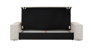 CANAPEA EXTENSIBILA PILLOW, CU FUNCTIE DE DORMIT, GRUPA II, CONFECTIONATA DIN METAL, SPUMA, LEMN SI TEXTIL, STIL MODERN - Img 2