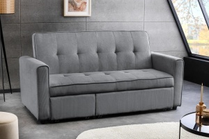 CANAPEA EXTENSIBILA, SMART 180CM, 2 LOCURI, CATIFEA GRI RAIAT, ARTIM GROUP SELECTION