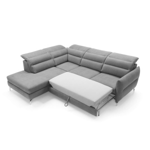 CANAPEA GREG, MODEL STANGA, GRI, DIN TEXTIL/STOFA, EXTENSIBIL, SPATIU DEPOZITARE, STIL MODERN, TK - Img 2