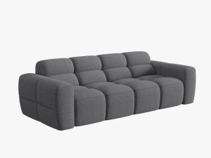CANAPEA LISA, 4 LOCURI, 265 CM, GRI INCHIS 89, TAPITERIE DIN STOFA, DESIGN DEOSEBIT