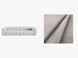 CANAPEA LUPIN, 4 LOCURI, 288 CM, DIVERSE NUANTE, TAPITERIE BOUCLE, DESIGN DEOSEBIT - Img 2