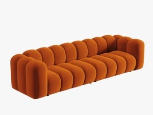 CANAPEA LUPIN, 4 LOCURI, 288 CM, SCORTISOARA 14, TAPITERIE DIN CATIFEA, DESIGN DEOSEBIT - Img 2