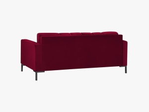 CANAPEA MAMAIA, 2 LOCURI, 152 CM, ROSU INCHIS 59/NEGRU, TAPITERIE DIN CATIFEA, DESIGN DEOSEBIT - Img 4