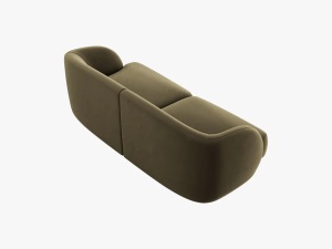 CANAPEA MILEY, 2 LOCURI, 180 CM, VERDE 77, TAPITERIE DIN CATIFEA, DESIGN DEOSEBIT - Img 3