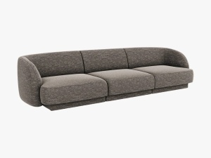 CANAPEA MILEY, 3 LOCURI, 259 CM, GRI 16, TAPITERIE CHENILLE, DESIGN DEOSEBIT