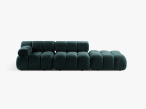 CANAPEA MODULA BELLIS, PE DREAPTA, BENZINA, CU TAPITERIE DIN TEXTIL BOUCLE ROLF, MICADONI