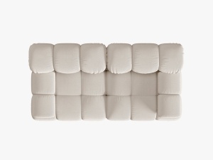 CANAPEA MODULARA BELLIS, 2 LOCURI, 188 CM, BEJ DESCHIS 23, TAPITERIE DIN CATIFEA 3D, DESIGN DEOSEBIT - Img 4