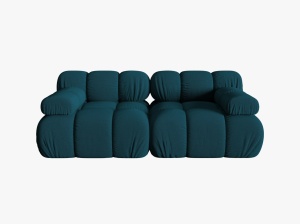 CANAPEA MODULARA BELLIS, 2 LOCURI, 188 CM, BLEUMARIN 87, TAPITERIE DIN CATIFEA 3D, DESIGN DEOSEBIT - Img 2