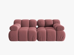 CANAPEA MODULARA BELLIS, 2 LOCURI, 188 CM, ROZ 63, TAPITERIE DIN CATIFEA, DESIGN DEOSEBIT - Img 5