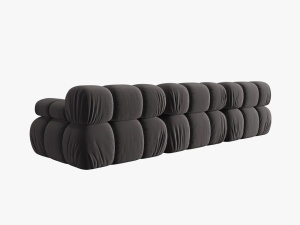 CANAPEA MODULARA BELLIS, 3 LOCURI, 282 CM, GRI INCHIS 97, TAPITERIE DIN CATIFEA, DESIGN DEOSEBIT - Img 4