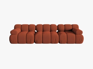 CANAPEA MODULARA BELLIS, 3 LOCURI, 282 CM, SCORTISOARA 44, TAPITERIE DIN CATIFEA 3D, DESIGN DEOSEBIT - Img 2