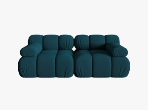 CANAPEA MODULARA BELLIS, CU 2 LOCURI, ALBASTRU MARIN, CU TAPITERIE DIN TEXTIL 3D SONIC, MICADONI