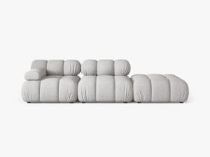 CANAPEA MODULARA BELLIS, PE DREAPTA, CU TAPITERIE DIN TEXTIL STRUCTURAT LIBERTY, MICADONI