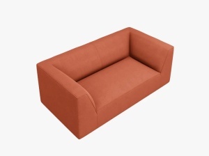 CANAPEA RUBY, CU 2 LOCURI, CORAI, CU TAPITERIE DIN TEXTIL STRUCTURAT OTTAWA, MICADONI - Img 3