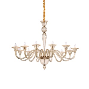 CANDELABRU BRIGITTA SP12, AMBER, DIN STICLA, STIL MODERN
