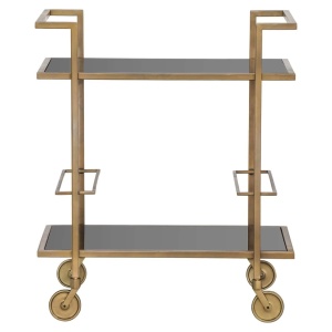 CARUCIOR PENTRU SERVIRE XO, 212969, AURIU PERIAT, CONFECTIONAT DIN METAL SI STICLA, STIL MODERN - Img 2