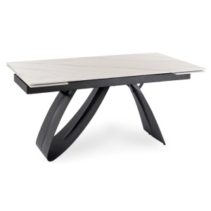 CEL MAI MIC PRET!!!MASA EXTENSIBILA 160-220CM, ARTIM MEBLE, REALIZATA DIN METAL SI CERAMICA, CULOARE MARMURA ALBA/NEGRU, STIL MODERN - Img 9